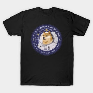 Dogecoin To the Moon (Badge) T-Shirt